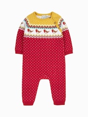 Frugi Christmas Knitted Romper - Image 1 of 4