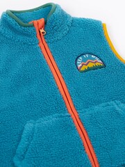 Frugi Blue Bude Borg Gilet - Image 4 of 5