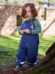 Frugi Little Blue Waterproof Dungarees - Image 2 of 6