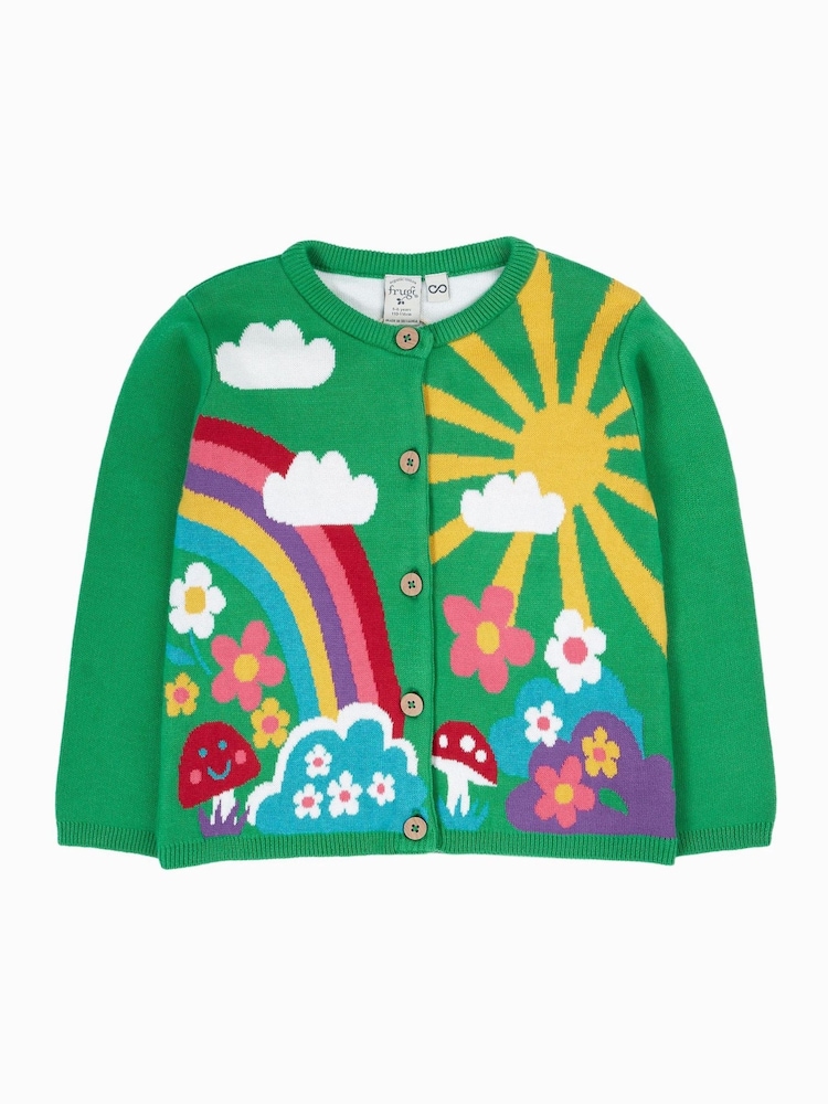 Frugi Green Corin Knitted Cardigan - Image 1 of 3