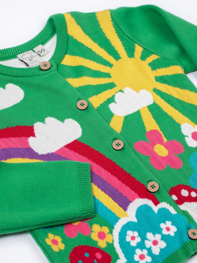 Frugi Green Corin Knitted Cardigan - Image 2 of 3