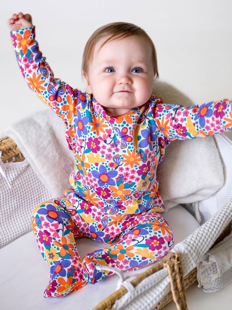 Frugi Easy Dressing Printed Babygrow - Image 1 of 6 Frugi Easy Dressing Printed Babygrow - Image 1 of 6
