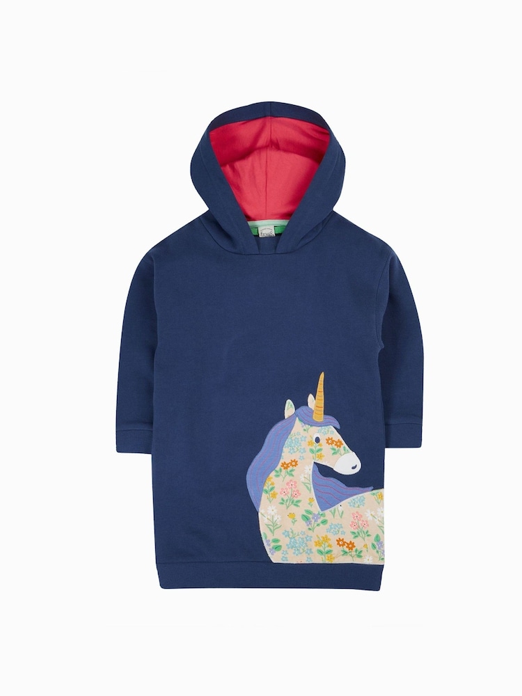 Frugi Blue Ria Hoodie Dress - Image 1 of 3