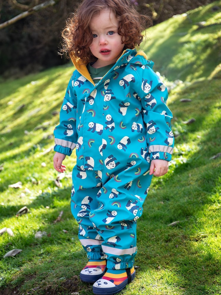 Frugi Blue Printed Puddle Buster ALL-IN-ONE - Image 6 of 6