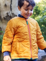Frugi Yellow Robin Reversible Quilted Jacket - Image 2 of 5