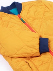 Frugi Yellow Robin Reversible Quilted Jacket - Image 4 of 5