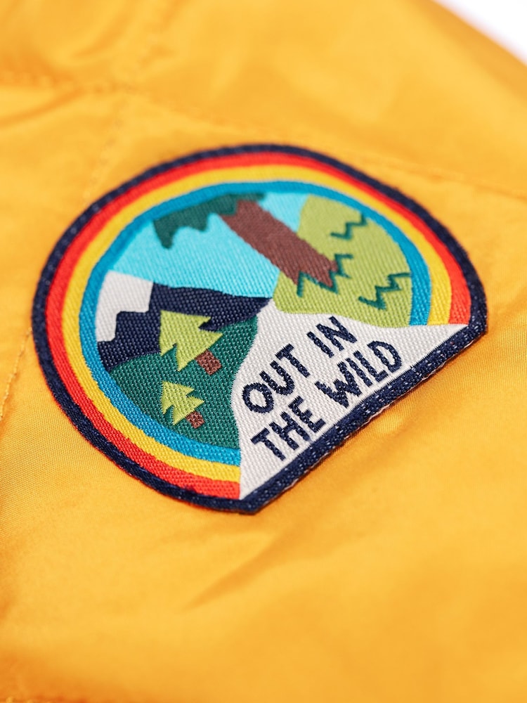 Frugi Yellow Robin Reversible Quilted Jacket - Image 5 of 5 Frugi Yellow Robin Reversible Quilted Jacket - Image 5 of 5
