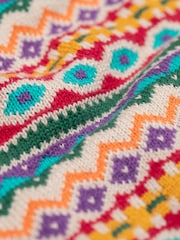Frugi Blue Fowey Fairisle Pattern Knitted Jumper - Image 3 of 5