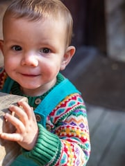 Frugi Blue Fowey Fairisle Pattern Knitted Jumper - Image 4 of 5