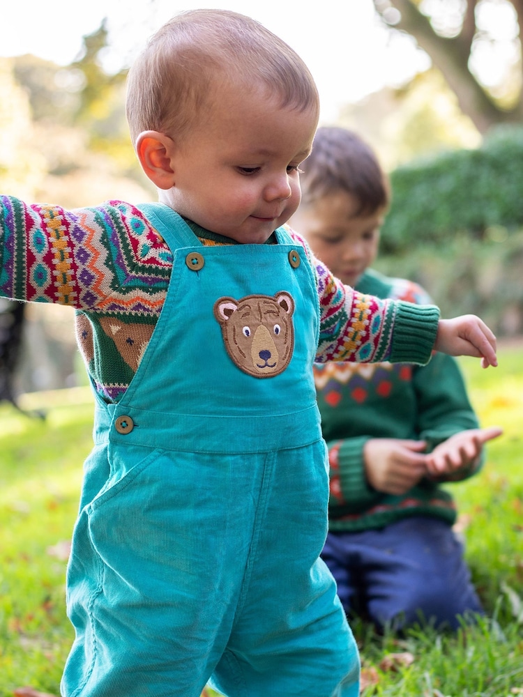 Frugi Blue Fowey Fairisle Pattern Knitted Jumper - Image 5 of 5 Frugi Blue Fowey Fairisle Pattern Knitted Jumper - Image 5 of 5