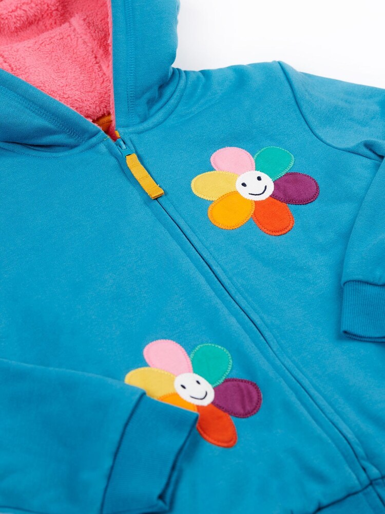Frugi Pink Ted Fleece Lined Hoodie - Bild 2 von 3