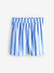 Blue Stripe Button Though Shirt And Shorts Co-Ord - Image 3 of 3