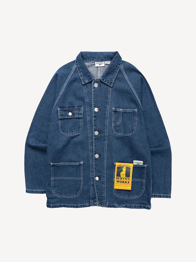 Service Works Blue Denim Coverall 2.0 Jacket - Image 1 of 2 Service Works Blue Denim Coverall 2.0 Jacket - Image 1 of 2