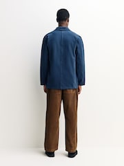 Service Works Blue Brushed Cord Server Suit Jacket - Image 3 of 5