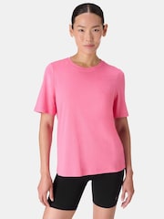Sweaty Betty Pink Essential Crew Neck T-Shirt - Image 4 of 7