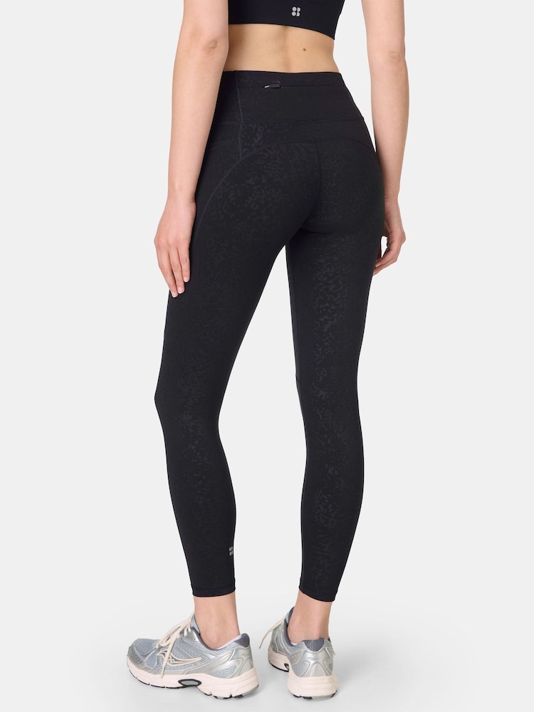 Sweaty Betty Black 7/8 Length Power Embossed Workout Leggings - Image 2 of 8