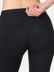 Sweaty Betty Black 7/8 Length Power Embossed Workout Leggings - Image 7 of 8