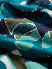 Seasalt Cornwall Blue Multi Mevagissey 100%  Cotton Midi Skirt - Image 5 of 5