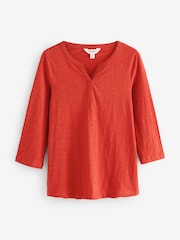 Seasalt Cornwall Orange Carlyon Top Cotton Jersey - Image 4 of 5