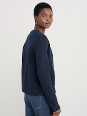 Seasalt Cornwall Blue Rock Lily Knitted Jacket - Image 2 of 5