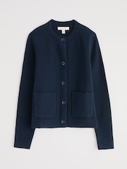 Seasalt Cornwall Blue Rock Lily Knitted Jacket - Image 4 of 5
