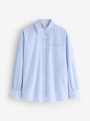 Seasalt Cornwall Blue Oversized Sea Path Poplin Shirt - Image 1 of 1