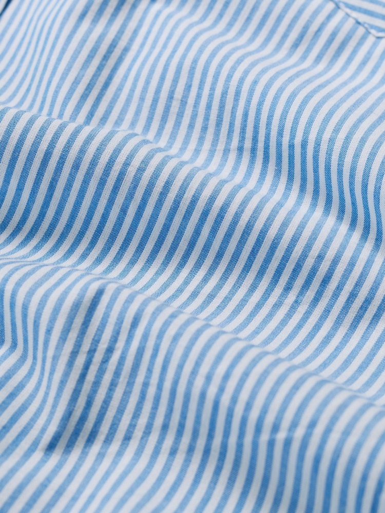 Seasalt Cornwall Blue Oversized Sea Path Poplin Shirt - Image 5 of 5