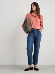 Seasalt Cornwall Blue Petite Penwith Straight Leg Jeans - Image 3 of 4