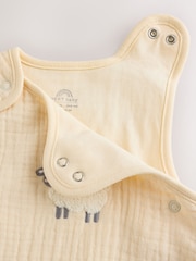 חיתול מוסלין עם רקמת כבשים - שק שינה ללא שרוולים לתינוקות בדרגת בידוד 1 טוג - תמונה 5 מתוך 7