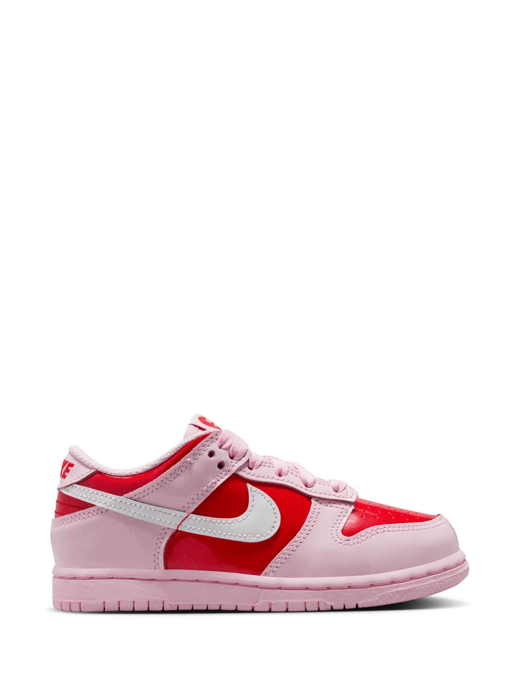 pink and red nike trainers