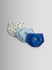 JoJo Maman Bébé Blue Multi 3-Pack Tractor Training Pants - Image 1 of 8