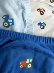 JoJo Maman Bébé Blue Multi 3-Pack Tractor Training Pants - Image 8 of 8