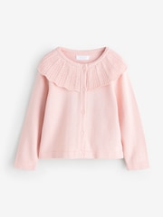 Pink New Frilled Collar Cardigan - Image 1 of 1