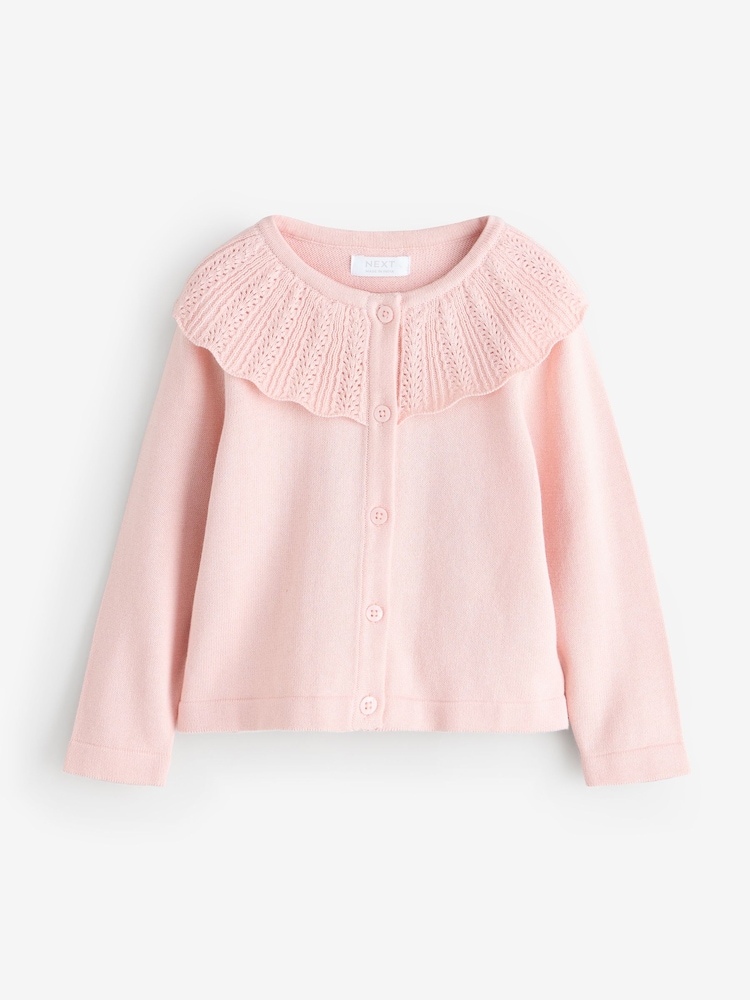 Pink New Frilled Collar Cardigan - Image 1 of 1