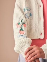 Ecru Embroidered Summer Cardigan (3-16yrs) - Image 5 of 9