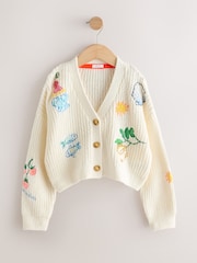Ecru Embroidered Summer Cardigan (3-16yrs) - Image 6 of 9