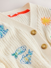 Ecru Embroidered Summer Cardigan (3-16yrs) - Image 8 of 9