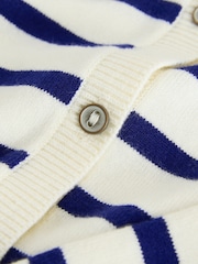 Navy Stripe Button Up Cardigan 3yrs-16yrs (3mths-16yrs) - Image 3 of 4