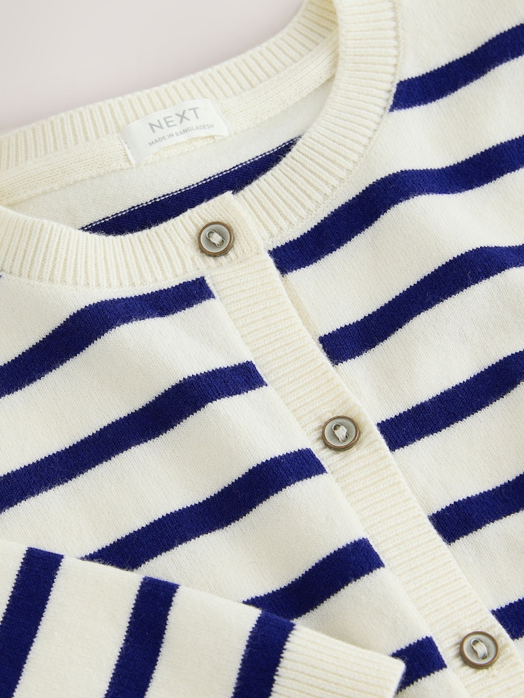 Navy Stripe Button Up Cardigan 3yrs-16yrs (3mths-16yrs) - Image 4 of 4 Navy Stripe Button Up Cardigan 3yrs-16yrs (3mths-16yrs) - Image 4 of 4