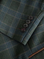 Vert - Veste Coupe ajustée texturée à carreaux - Image 10 de 10