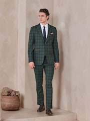 Vert - Veste Coupe ajustée texturée à carreaux - Image 2 de 10