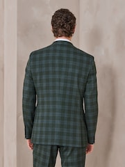 Vert - Veste Coupe ajustée texturée à carreaux - Image 3 de 10