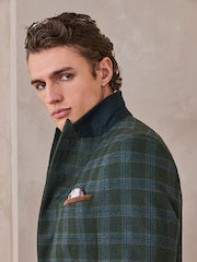 Vert - Veste Coupe ajustée texturée à carreaux - Image 4 de 10