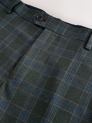 Vert - Pantalons Coupe ajustée texturé Costume Carreaux - Image 8 de 9