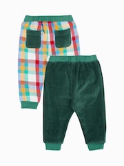 Frugi Blue Christmas Reversible Pull Up Trousers - Image 2 of 5