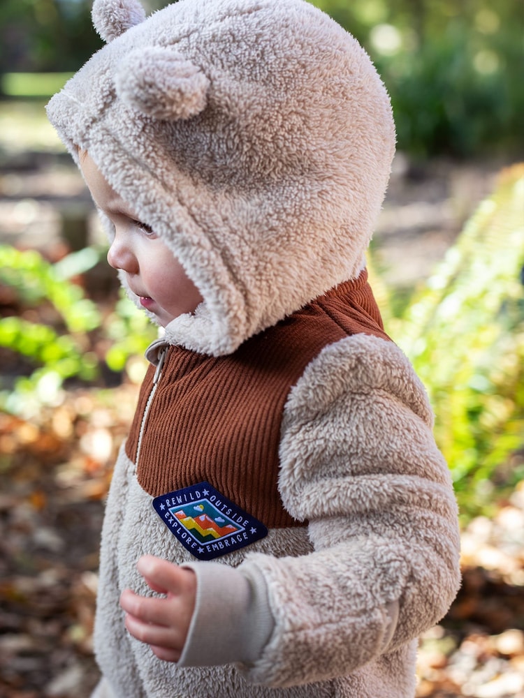 Frugi Cord Ted Brown Snuggle Suit - Image 2 of 5 Frugi Cord Ted Brown Snuggle Suit - Image 2 of 5
