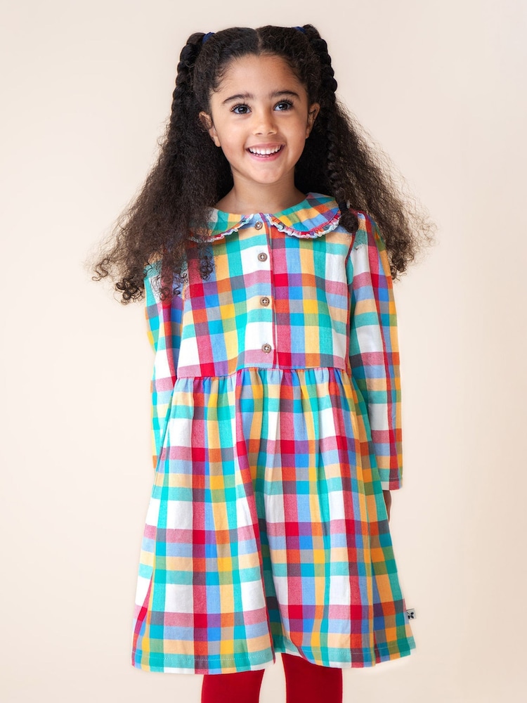 Frugi Blue Ffion Christmas Dress - Image 1 of 4