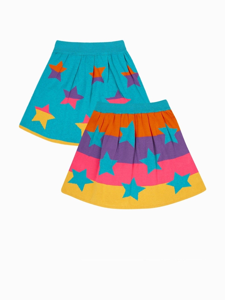 Frugi Blue Rory Reversible Skirt - Image 1 of 4 Frugi Blue Rory Reversible Skirt - Image 1 of 4