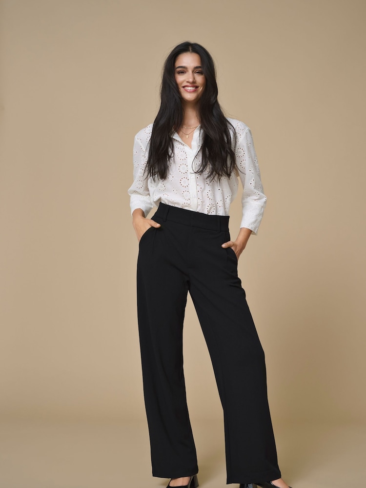JDY Black Wide Leg Trousers - Image 1 of 5 JDY Black Wide Leg Trousers - Image 1 of 5