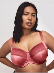 Różowy - F-K Ultimate Support Lace Top Non Padded Full Cup Bra - Obraz 1 z 7